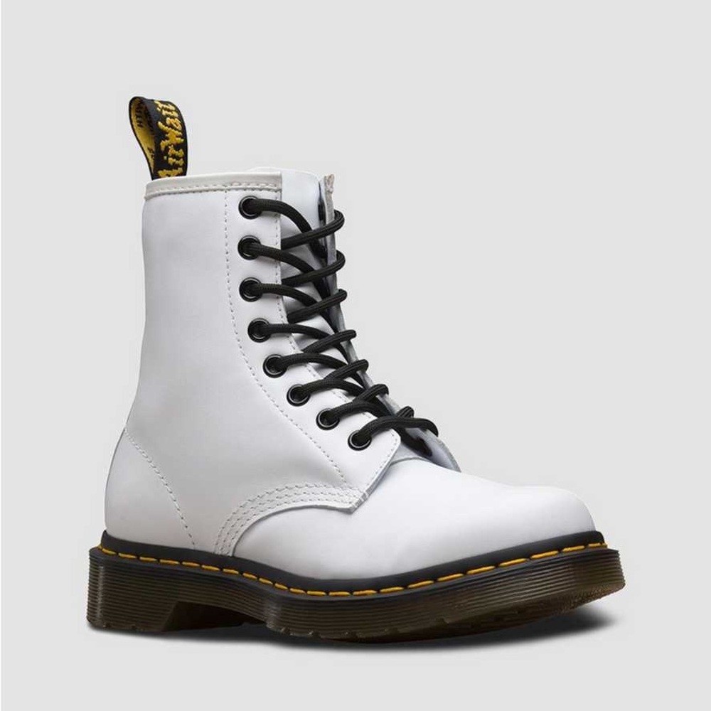 Dr. Martens 1460 White Boots - Size 8